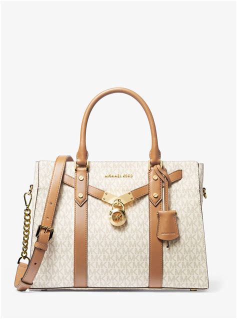 michael michael kors hamilton signature satchel|michael kors nouveau hamilton satchel.